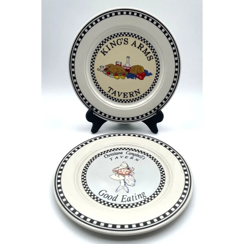 2 WILLIAMSBURG Tavern's Luncheon Plates by Homer Laughlin 9